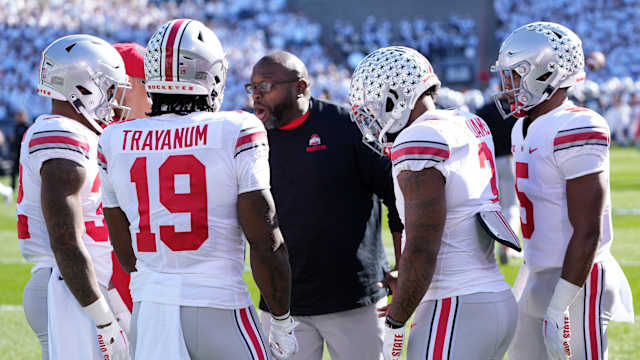 TreVeyon Henderson, Chip Trayanum, Tony Alford, Miyan Williams and Dallan Hayden